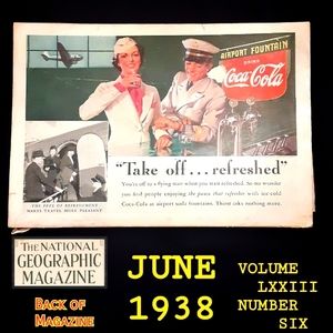 1938 National Geographic Volume LXXIII Number 6 Vintage